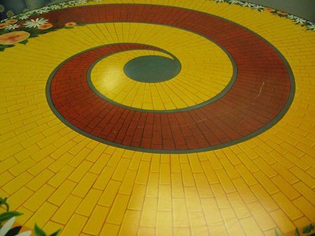 The original yellow brick road, specifically the origin of it, which you'll notice widens, perhaps magically The original yellow brick road, specifically the origin of it, which you'll notice widens, perhaps magically