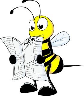 what's the buzz, tell me what's a happening? a newspaper-reading bee