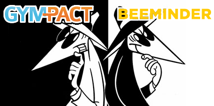 Speaking at least for ourselves, this is not actually how Beeminder and GymPact view each other Beeminder vs GymPact, Spy vs Spy style