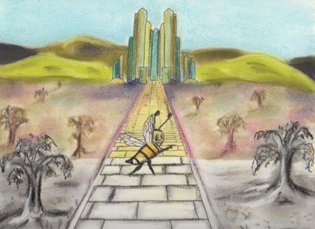 The Beeminder bee walking down the yellow brick road to akrasia-free bliss The Beeminder bee walking down the yellow brick road to akrasia-free bliss