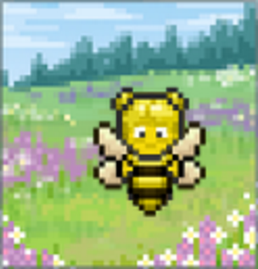 Hello adorable pixelated bee! Huge thank you to Alys for making it! Pixelated Bee, Habitica-style