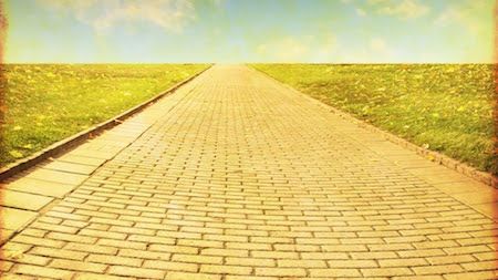 Does this road lead to Oz? Or Oz-omeness? Yellow Brick Road (literally)