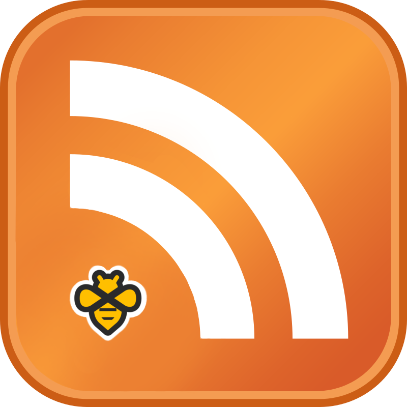 RSS symbol with a bee