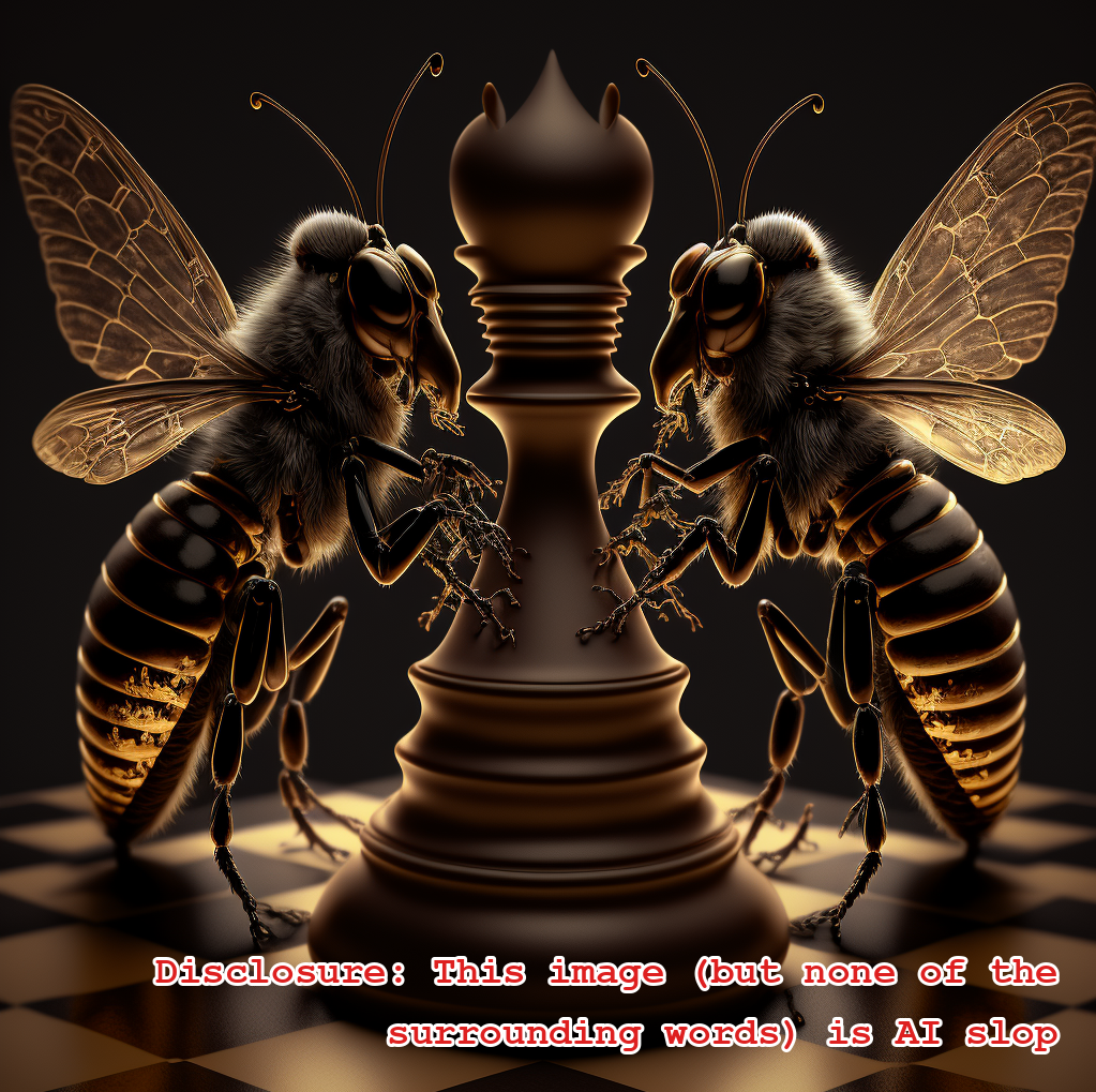 If bees created chess, by Midjourney